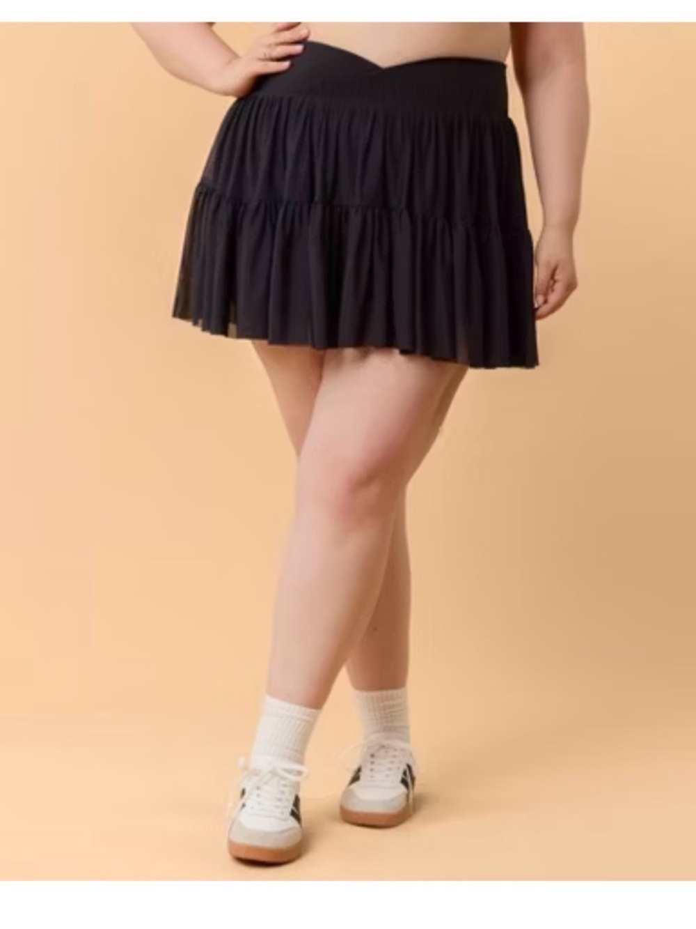 Blogilates Women’s Black Tiered Skort - Classic Flowy Style